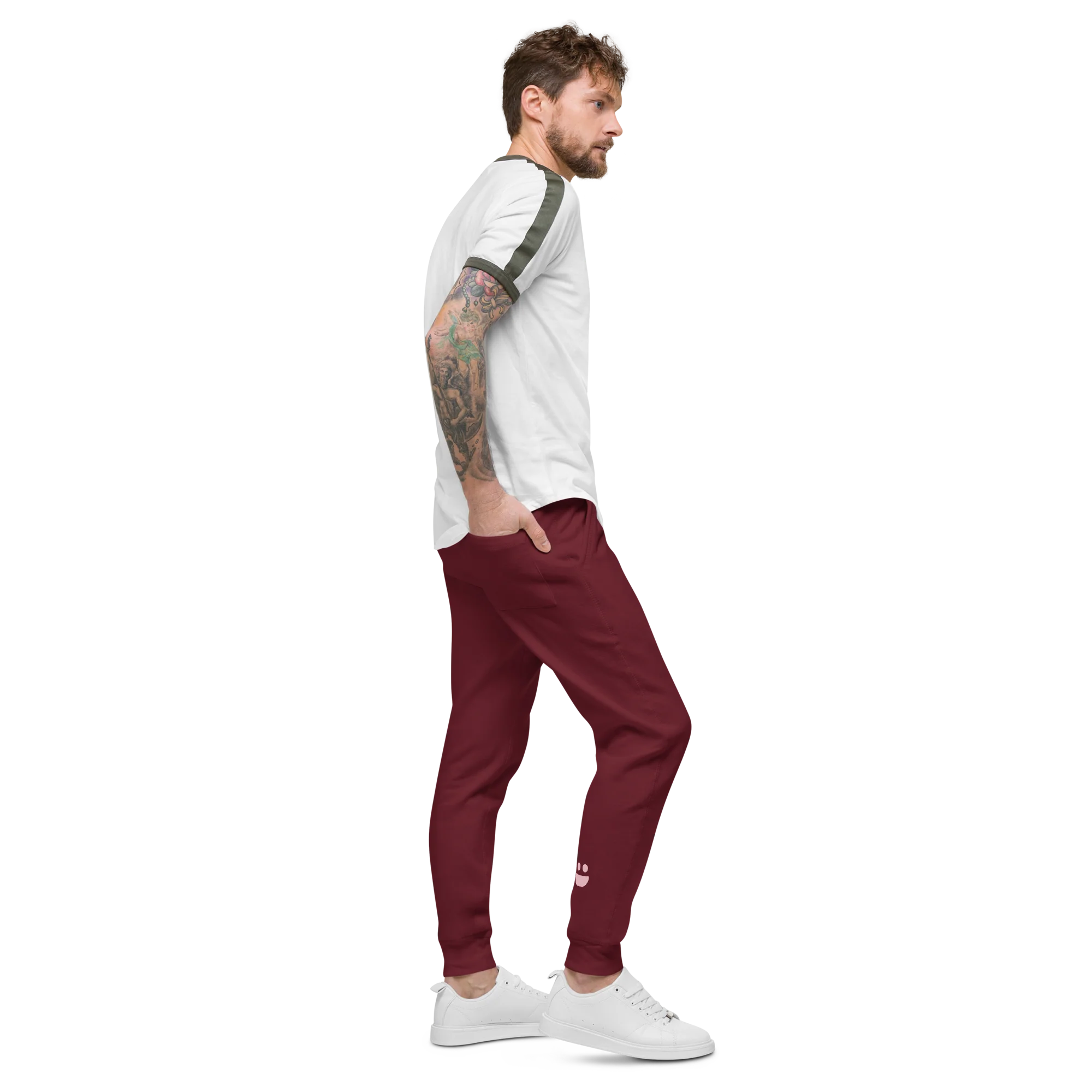 Maroon Fleece Sweatpants - Image 7