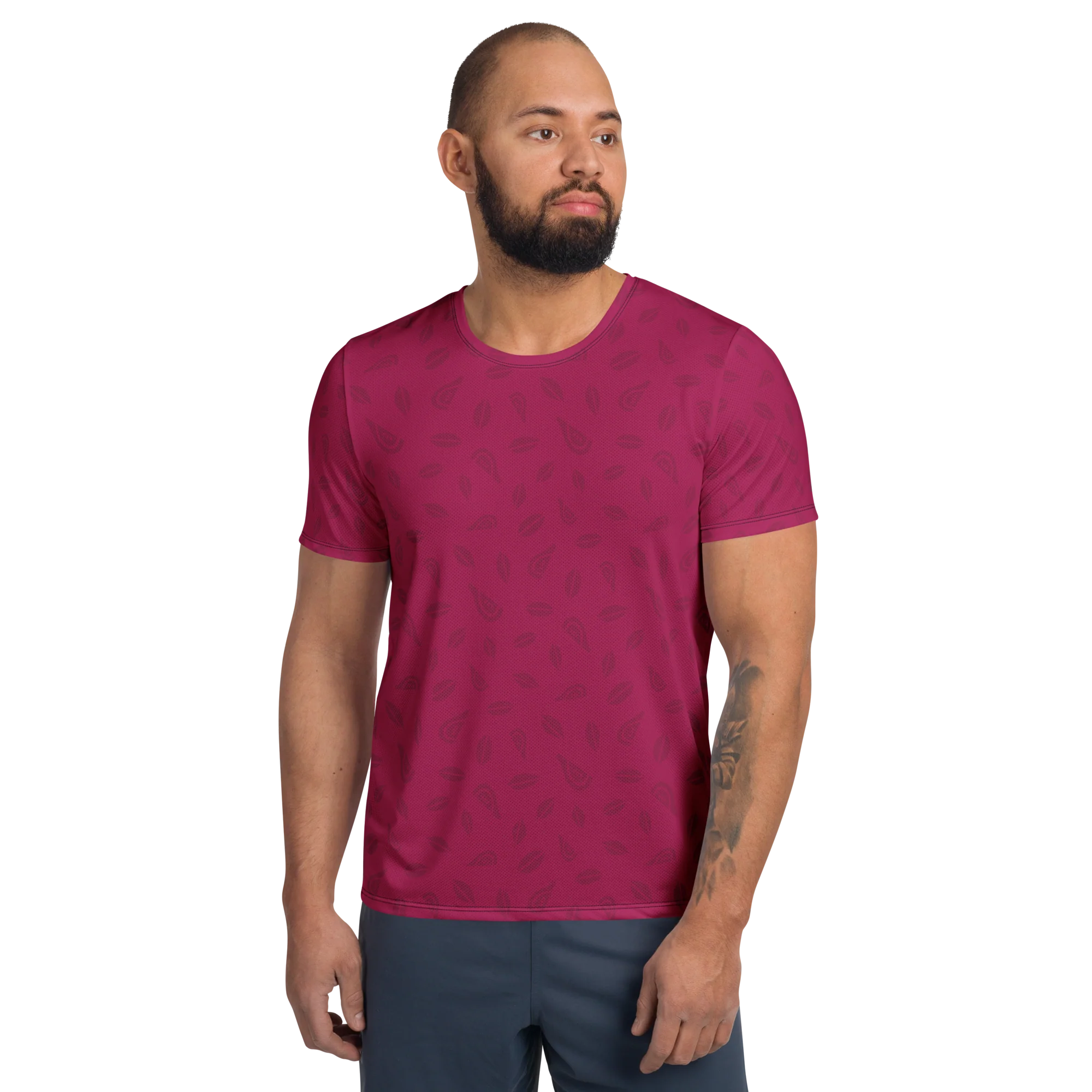 Men's Athletic Tee - Raspberry - Image 4