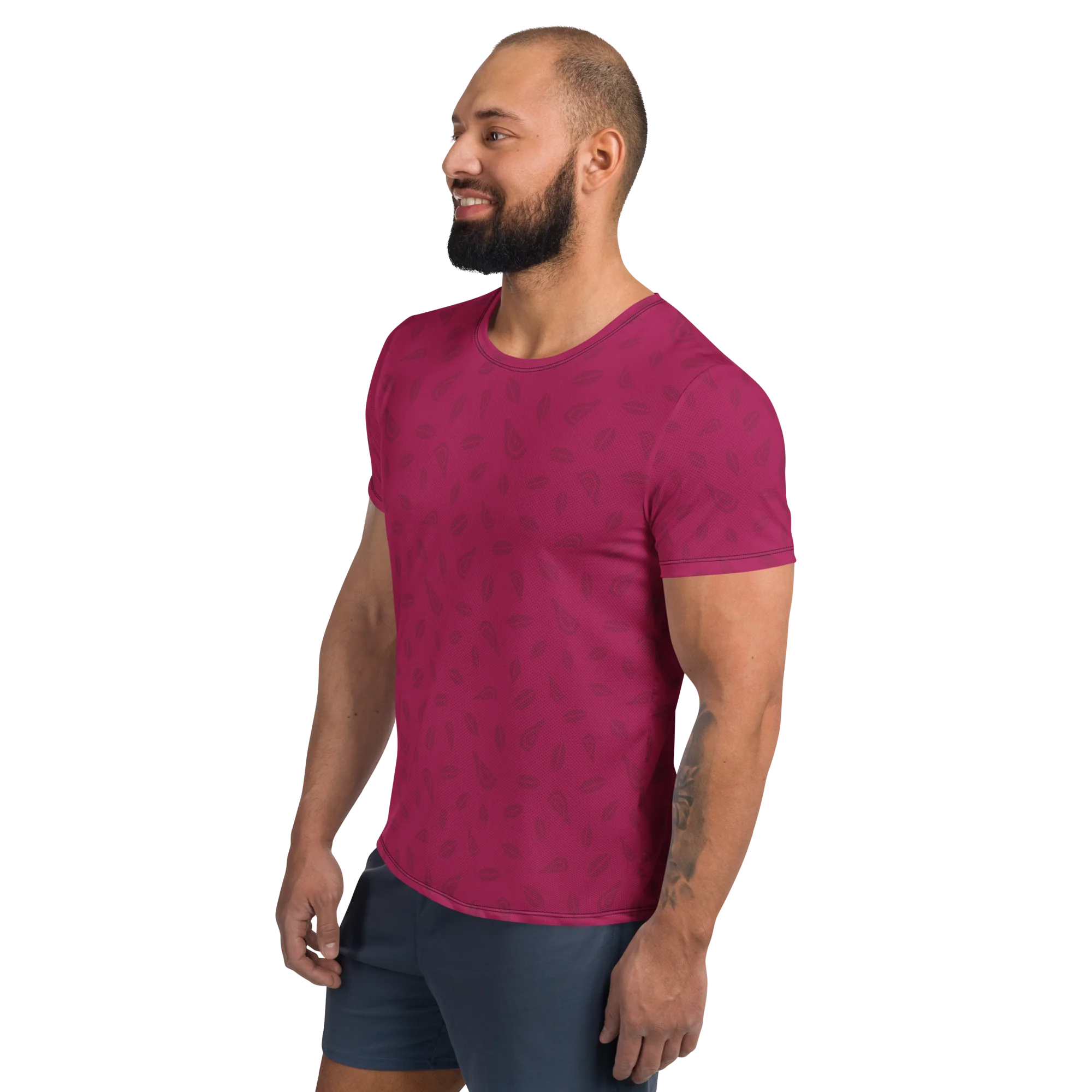 Men's Athletic Tee - Raspberry - Image 5