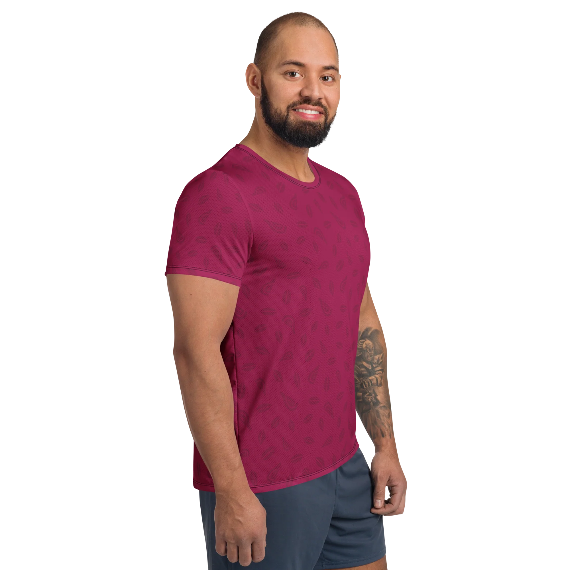 Men's Athletic Tee - Raspberry - Image 6