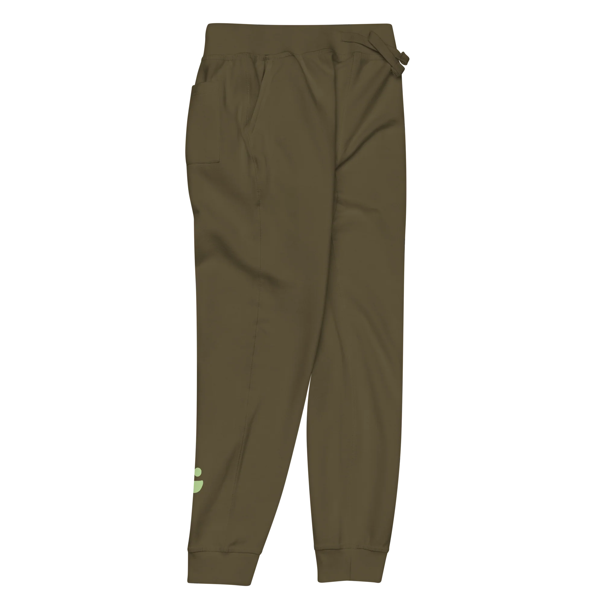 Olive Fleece Sweatpants - Image 4