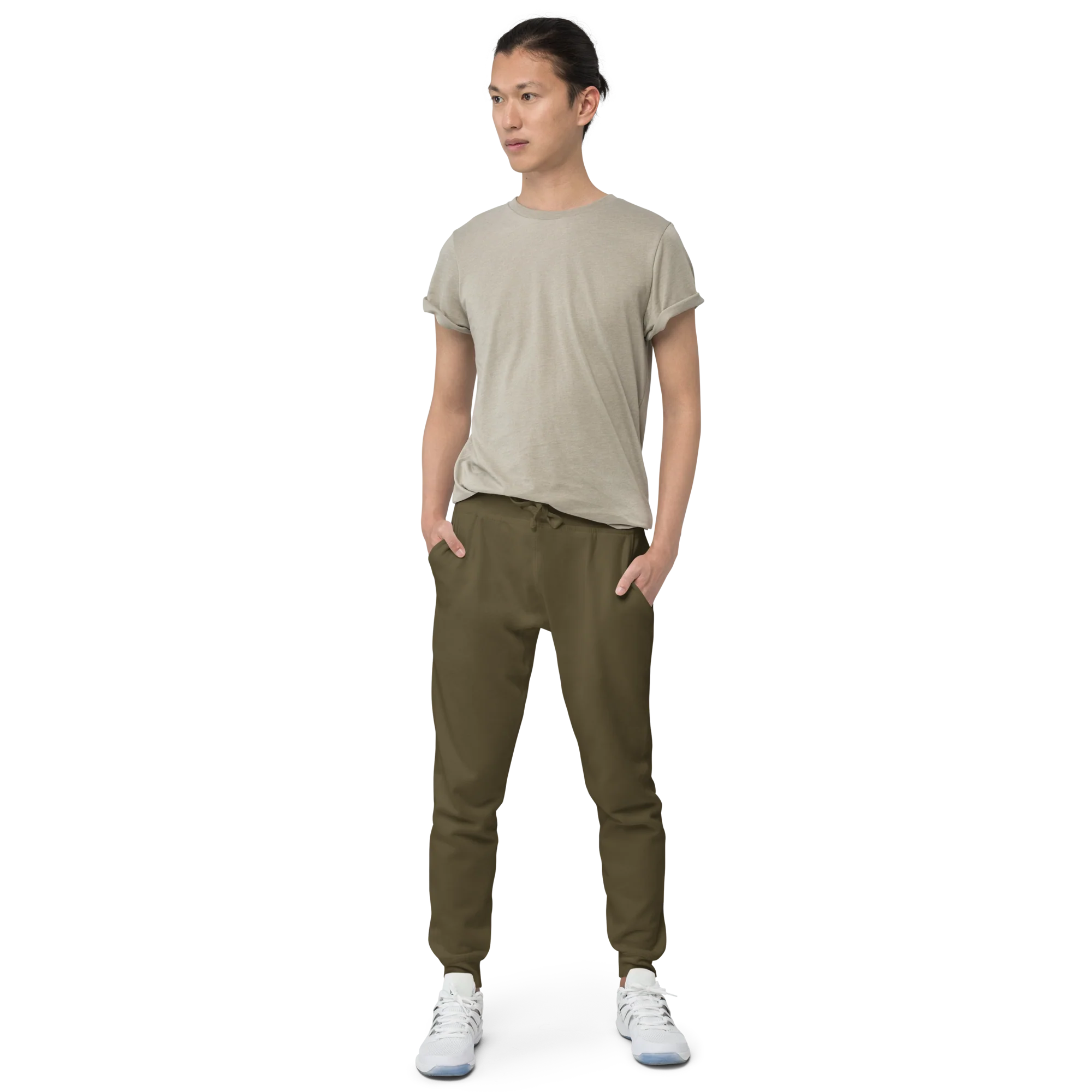 Olive Fleece Sweatpants - Image 5