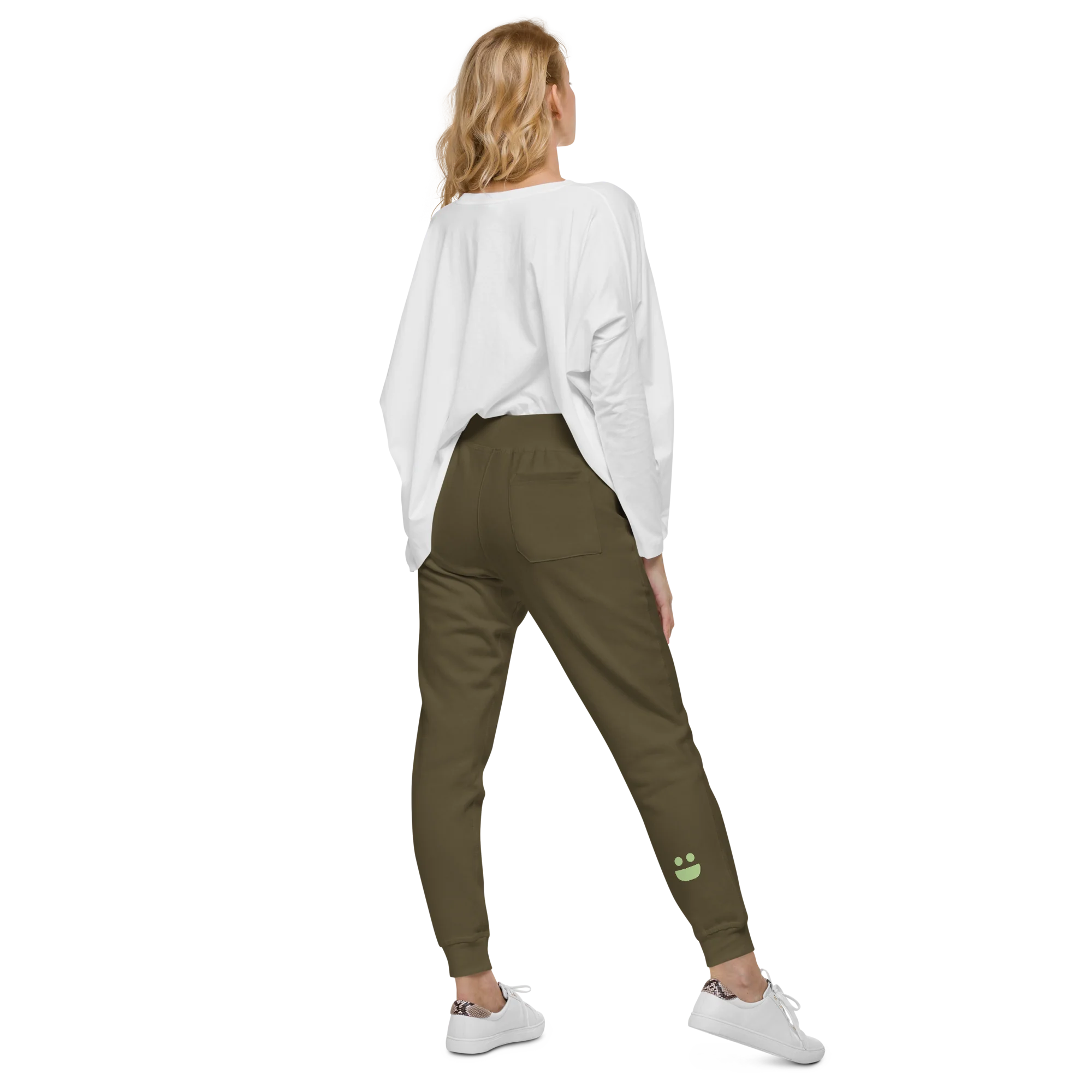Olive Fleece Sweatpants - Image 9