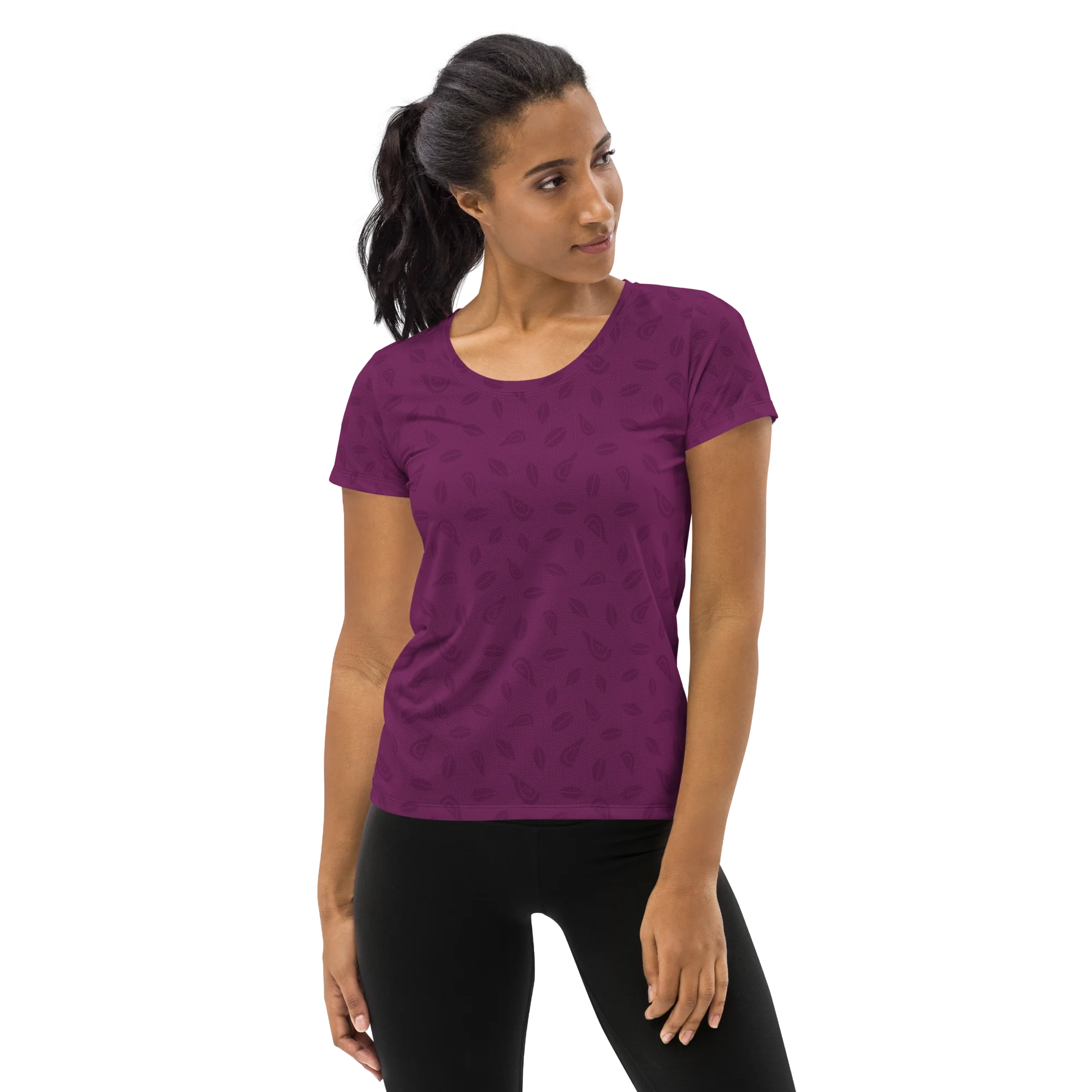 Women's Athletic Tee - Fig - Image 3
